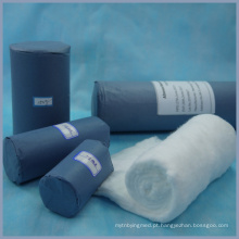 papel de tamanho diferente azul embalado rolo de algodão médica